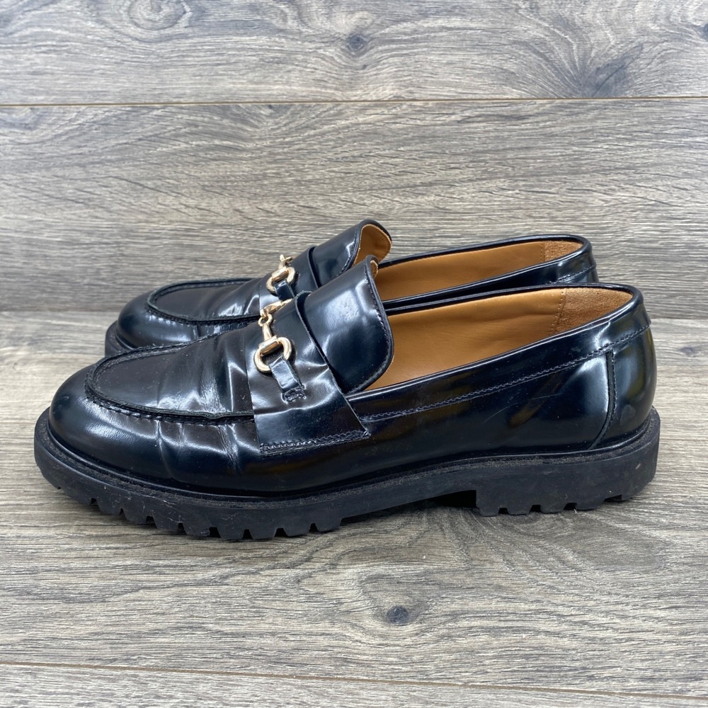 Thursday Boot Co Lincoln Loafer Mens 10.5 Black Leather Horsebit Lug Sole 24756
